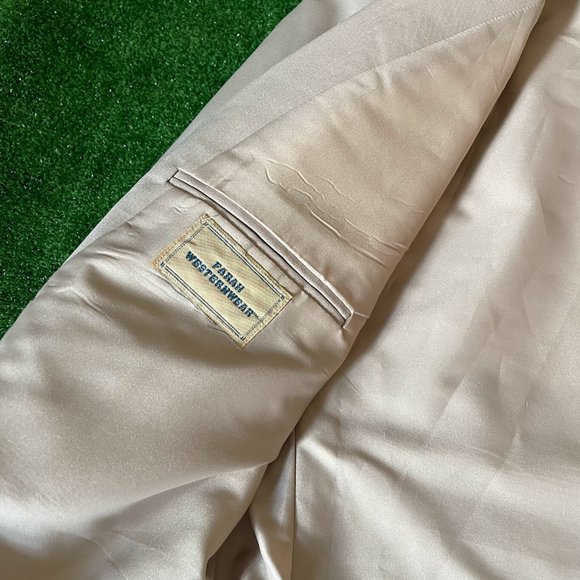 Farah Westernwear Vintage Beige Cowboy Western Blazer Casual Jacket Size 44L - Picture 6 of 11